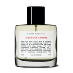 Perfume bottle labeled 'Tuberose Tantra' by Kismet Olfactive on a white background